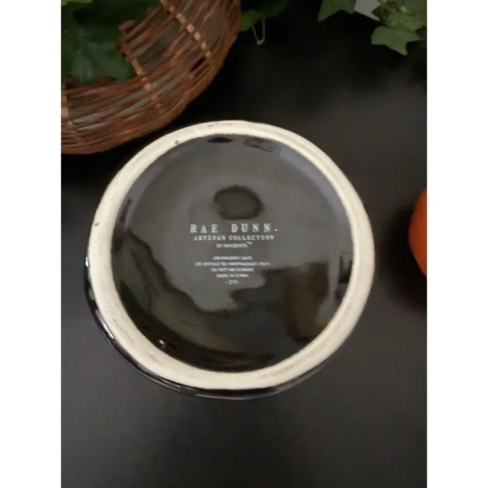 Rae Dunn “Candy Coma” Pumpkin Head On Black Canister No Box